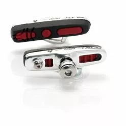 XLC Cartridge Road Bremsschuhe BS-R04 4er Set, 55mm, Silber/schwarz/rot, ABS