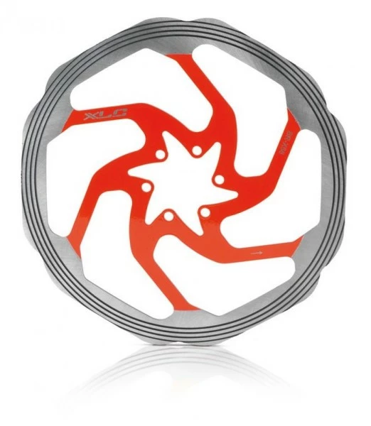 XLC Bremsscheibe BR-X58 Ø160/1,8mm, Silber/rot CNC Reibring 124g