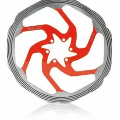 XLC Bremsscheibe BR-X58 Ø180/1,8mm Silber/rot CNC Reibring, 162g