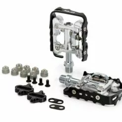 XLC System-Pedal PD-S02 Einseitig, Schwarz/silber SPD-kompatibel