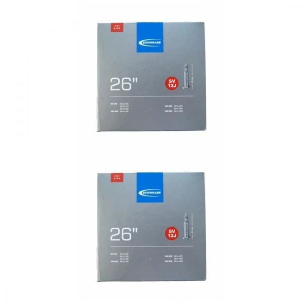 2 X Schwalbe Schlauch SV13J 26 Zoll FATBIKE FAHRRAD 40MM SCLAVERANDVENTIL 90/120-559