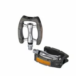 XLC City-/Comfort-Pedal PD-C14 Alu Kunststoffummantel Schw./silber/grau