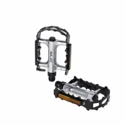 XLC MTB-Pedal PD-M28 Alukäfig/-körper, Silber/schwarz