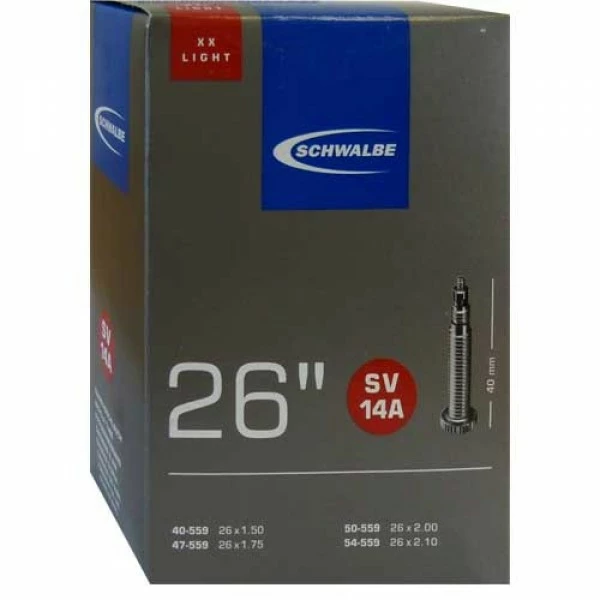 Schlauch Schwalbe SV14A XX Light 26x1.50-2.10" 40/54-559 SV40mm