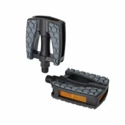 XLC Kinder-/Jugendpedal Schwarz/grau, 9/16",Reflektor