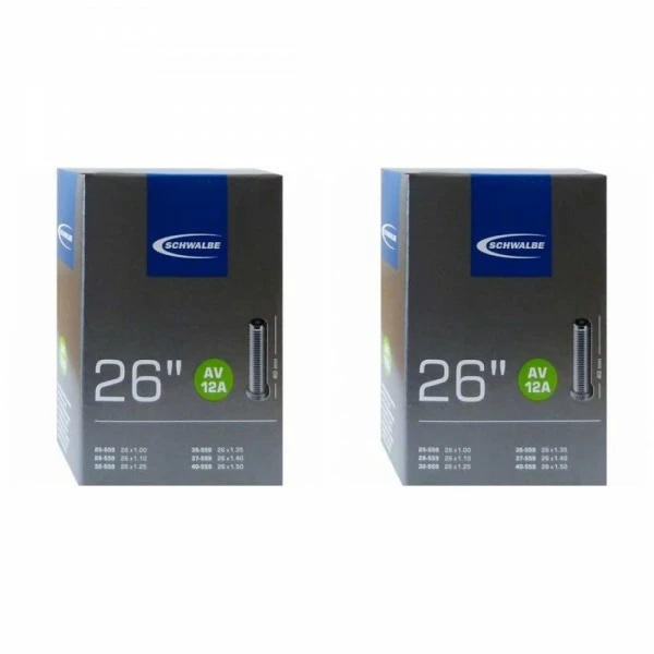 2 X Schwalbe Schlauch AV12A 26x1.00-1.50 25/40-559 AV 40mm