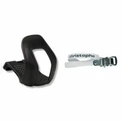 Pedalhaken Zéfal Christophe L/XL Pedal Haken Retro Pedalriemen Paar Zefal 516 Weiß, 370mm, Leder