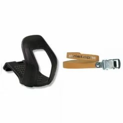 Pedalhaken Zéfal Christophe S/M Pedal Haken Retro Pedalriemen Paar Zefal 516 Braun, 370mm, Leder