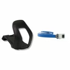 Pedalhaken Zéfal Christophe S/M Pedal Haken Retro Pedalriemen Paar Zefal 516 Blau, 370mm, Leder