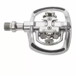 M-Wave Pedal Drag-T1 Klick Silber, Shimano SPD