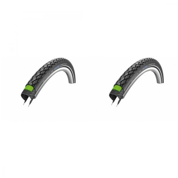 2 X Reifen Schwalbe Marathon HS420 28x1 1/8" 28-622 Sw-TwinSkin Refl.GG EC E-25