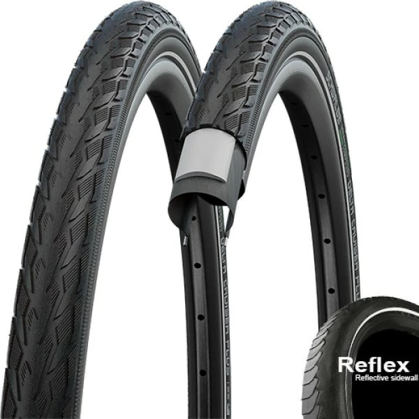 Reifen Schwalbe DeltaCruiser Plus 28x1.75" 47-622 Schwarz Reflex E-25 Draht
