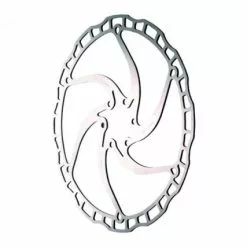 Bremsscheibe Ashima ARO-08 Ø140mm 6-Loch Edelstahl Silber