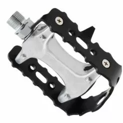 Pedale MTB, Alu-Alu, Rahmen Schwarz, Messingschlager, 311063