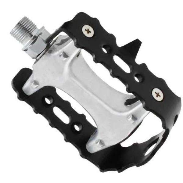 Pedale MTB, Alu-Alu, Rahmen Schwarz, Messingschlager, 311063