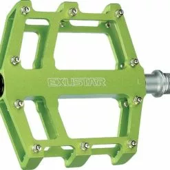 Exustar Plattformpedal MTB/BMX Grün Industriegelagert