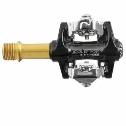 EXUSTAR, Pedale, MTB, E-PM215 TI, Schwarz, CNC Gefräste Titan-Achse, Aluminum-Käfig, Ca. 218g/Paar,