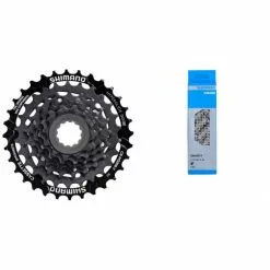 Antriebsset Shimano Kassette CS-HG200 7-fach 12-32 Zähne + Kette CN-HG71 6/7/8-fach 116 Glieder
