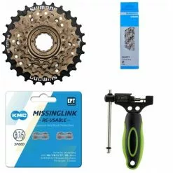 Antriebsset Shimano Freilauf-Schraubzahnkranz MFTZ500 6-fach 4-teilig