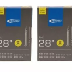 2 X Schwalbe Schlauch SV20 Extra Lang (18/25-622/630) - 28 Zoll