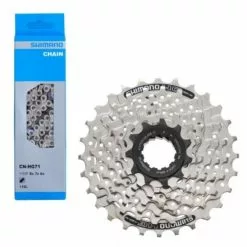 Antriebsset Shimano Kassette ACERA CS-HG41 7-fach 11-28 Zähne + Kette CN-HG71 6/7/8-fach 116 Glieder
