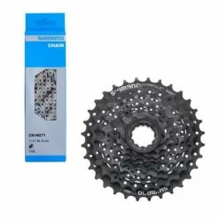 Antriebsset Shimano Kassette CS-HG31 8-fach 11-32 Zähne + Kette CN-HG71 6/7/8-fach 116 Glieder