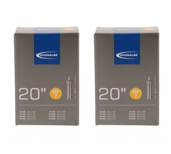 2 X Schwalbe Schlauch DV7 (40/62-406) - 20 Zoll