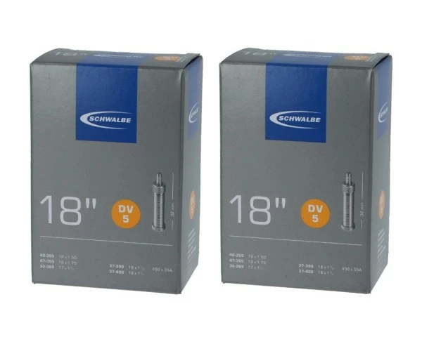 2 X Schwalbe Schlauch DV5 (28/47-355/406) - 18 Zoll