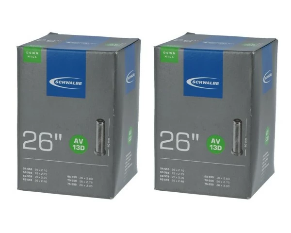 2 X Schwalbe Schlauch AV13D Downhill (54/75-559)- 26 Zoll