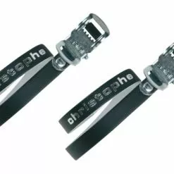 Pedalriemen Paar Zefal Christophe 516 Schwarz, 370mm, Leder Riemen Pedal Retro